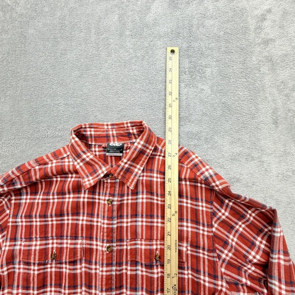Nike 6.0 Shirt Mens L Red Plaid Long Sleeve Button Up Flannel Cotton Collared